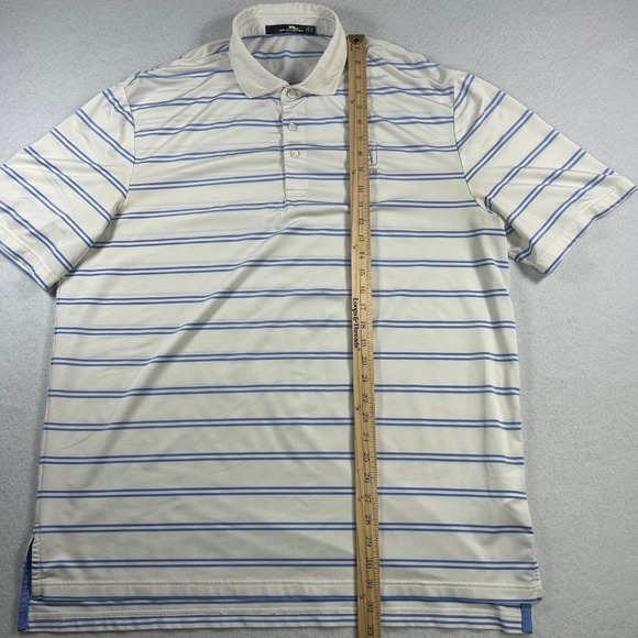 RLX Ralph Lauren Polo Shirt Men's XL White TPC Sawgrass Golf Striped Performance - Picture 7 of 11